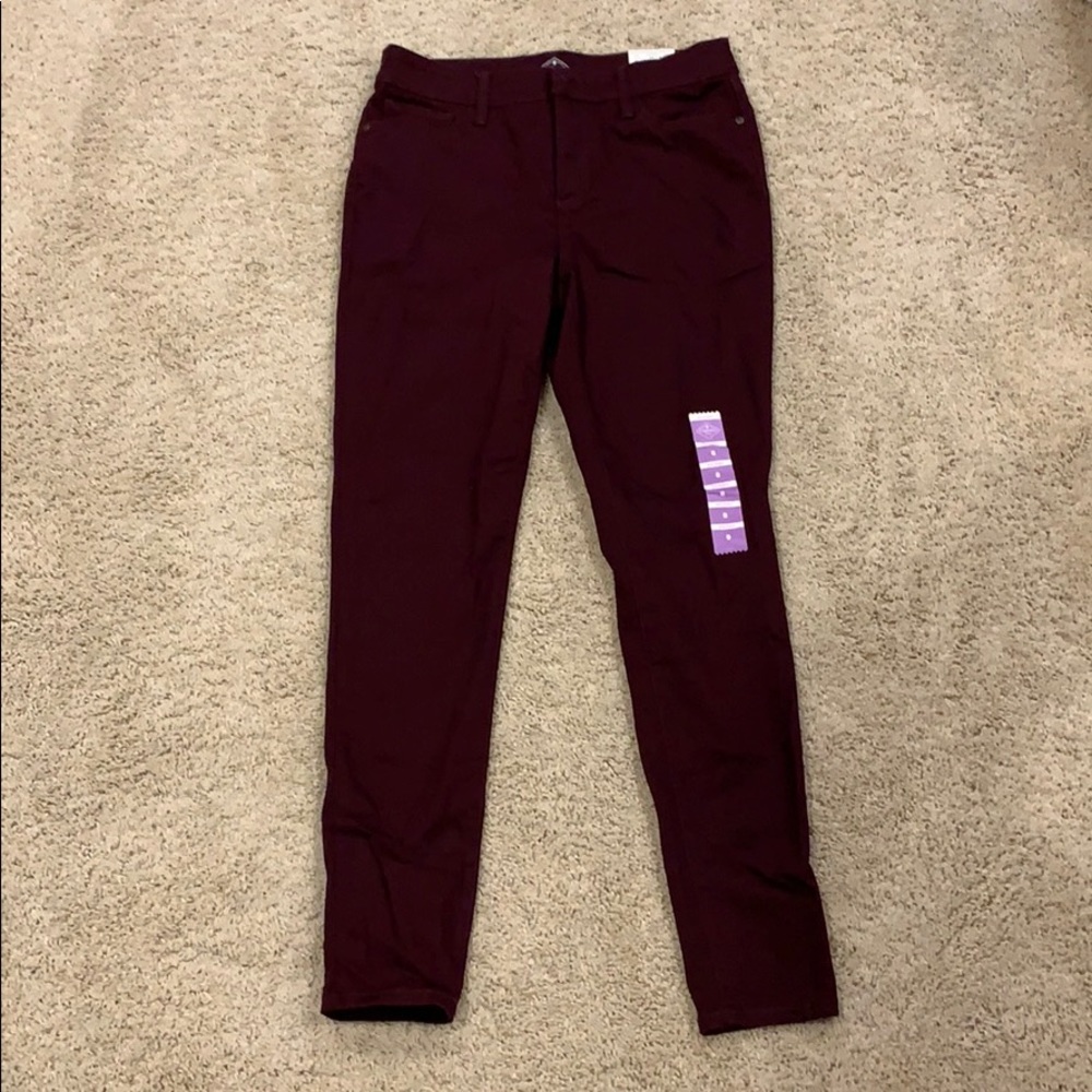 Burgundy Skinny Jeans